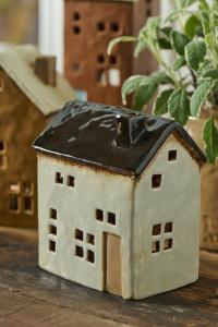 Keramikhus för värmeljus, Sandfärgat, Brighton, Ib Laursen (27675-18)