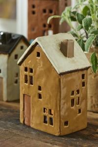 Keramikhus för värmeljus, Tegel/brunt, Brighton, Ib Laursen (27677-14)