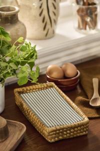 Servetter, Gröna ränder (10x20 cm) - Ib Laursen