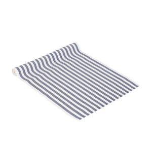 Löpare Randig, Blå / Vit, Nina - 35x120 cm