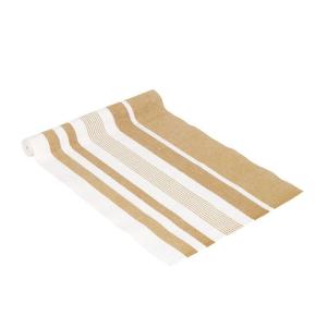 Löpare Randig, Havre / Vit, Petter - 35x120 cm