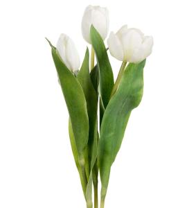 Tulpan vit, konstgjord, ca 38 cm