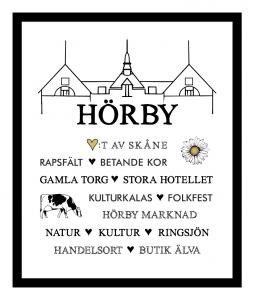 Tavla med ram "Hörby"