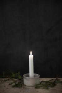 ERNST Ljusskål/ljusstake, stengods,mörk grå