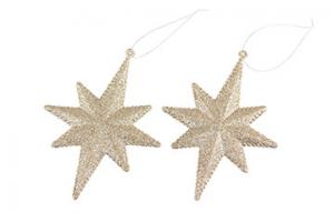 Glittrig stjärna (champagnefärgad)