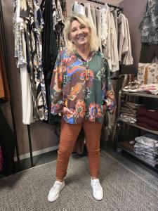 Blus, Mönstrad Multi, Dee - Black Colour