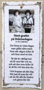 Diktkort - Stort grattis på födelsedagen