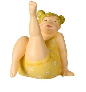 Yogadam i gula trikåer, Sittande - Ib Laursen