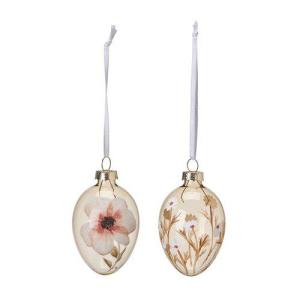 Glasägg med blommor, Set om 6  - Wikholm Form    BERÄKNAD LEV: FEB