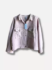 Linnejacka med hålsöm, Dusty Rose Miniato - Reunion