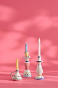 ljusstake i keramik med fågel för kronljus  - Ib Laursen