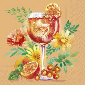 Servetter - Orange Coctail (Kaffe)