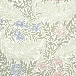 Servetter - Larkspur Morris, Gröna rankor med rosa och blå blommor (Kaffe)