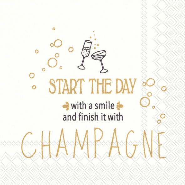 Servetter - Start the day with a smile... (kaffe)