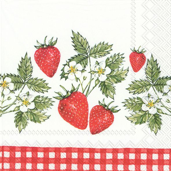 Servetter - Strawberries in Love (Lunch)