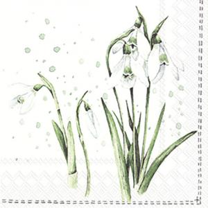 Servetter - Snödroppar Spring Greetings