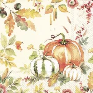 Servetter - Pumpkin Love, Cream  (Lunch)
