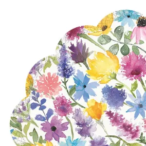 Servetter, rund - Summer Floral (Ø34cm)