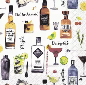 Servetter - Cocktails for him (Kaffe)