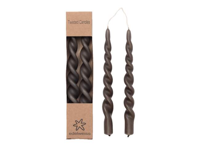 Twistat ljus 2-pack, Night Grey