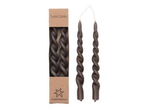 Twistat ljus 2-pack, Night Grey
