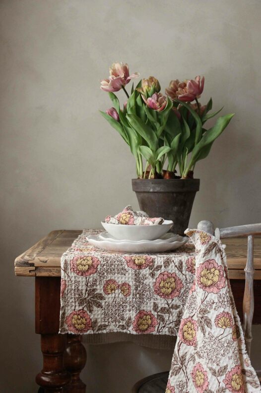 Majas Löpare i bomull, Flora - Majas Cottage