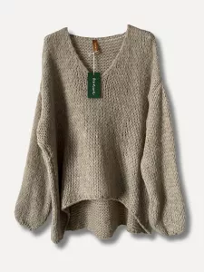 Stickad tröja, Beige Fanny - Reunion