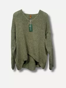 Stickad tröja, Grön Fanny - Reunion