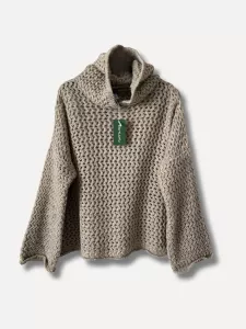 Tröja, Stickad hoodie, Taupe Gabbi - Reunion    KOMMER SNART!