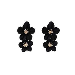 Örhängen, Två svarta blommor - Gemini