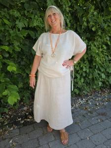 Linnekjol, Beige Nora - Mix by Heart