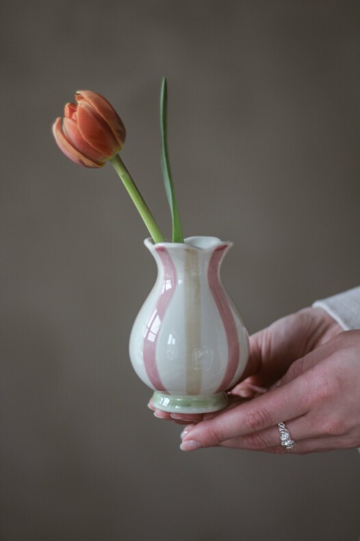 Majas Vas, Stripes Rosa / Taupe - Majas Cottage