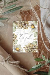 Maja Gåvokort - Tack (grönblommigt)