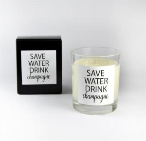 Doftljus: Save Water Drink Champagne - Mellow Design