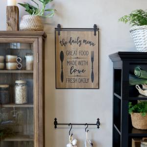 Skylt i trä "The daily menu" - Chic Antique