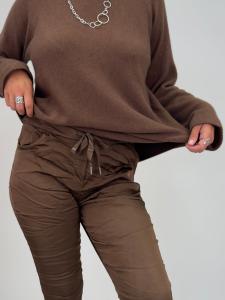 Byxa glansig, Brun, Ilma - Gemini