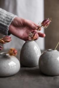 Vas Natur Glaserad, Ekstigen, 9 x 8 x 6 cm - Storefactory