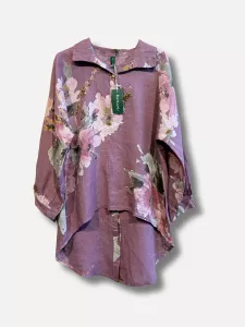 Linneskjorta Blommig, Ljung, LELA - Reunion    BERÄKNAD LEV: FEB