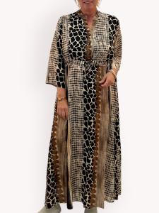 Maxiklänning med knyt, Animalprint Brun, Claudia - Gemini   BERÄKNAD LEV: AUG