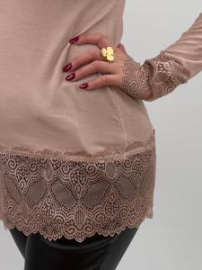 Tröja / Topp med spets, Rosa, Lilian - Gemini