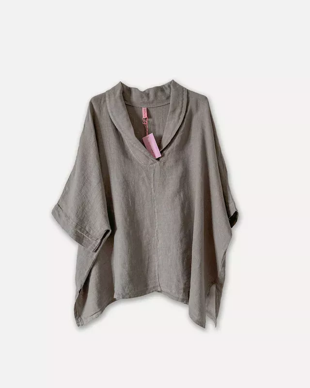 Linneblus Oversize, Taupe, Katy - Reunion (1 = M/L)