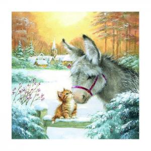 Ambiente servetter - Donkey and Kitten (Lunch)