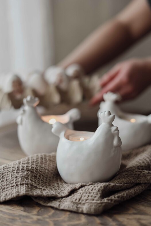 Majas Påskhöna för värmeljus - Majas Cottage