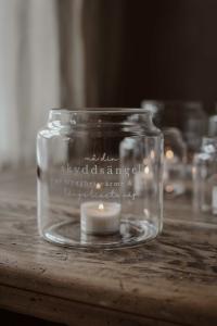 Ljuslykta "Må din Skyddsängel...", Klarglas - Majas Cottage