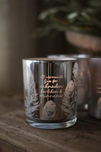 Majas Ljuslykta, Ett värmande ljus... (Silver, 9x10 cm) - Majas Cottage