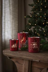 Majas Ljuslykta, Winter Cottage (Röd, 10x12 cm) - Majas Cottage