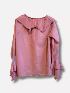 Blus med volang och knyt, Ljung Nilla - Reunion    BERÄKNAD LEV: FEB