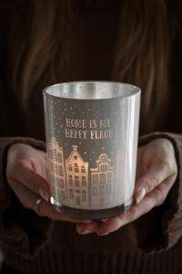 Majas Ljuslykta, Home is my happy place (Vit, 10x12 cm) - Majas Cottage
