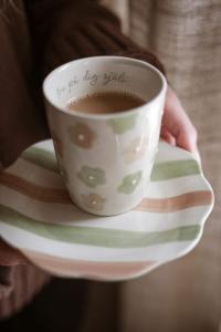 Majas Assiett, Randig Grön / Taupe - Majas Cottage