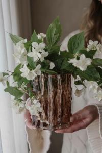 Majas Ljuslykta Classico, Brunfärgat glas (11x15 cm) - Majas Cottage